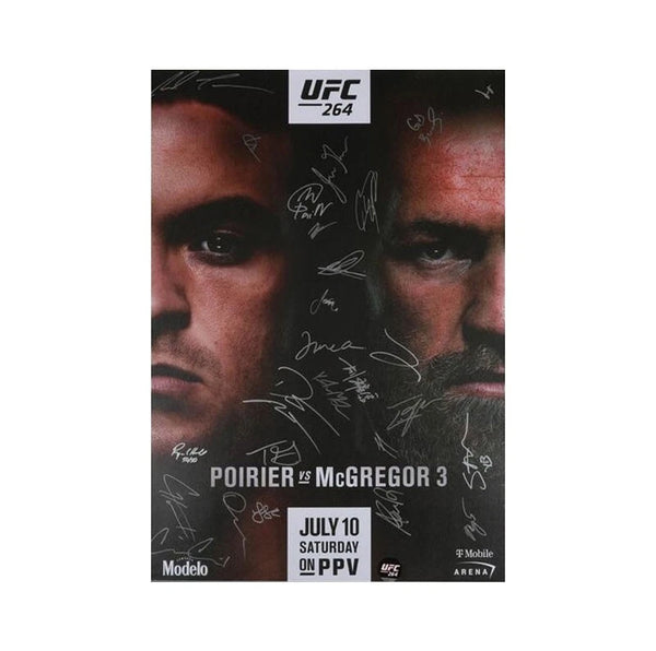 UFC 264 Autographed Event Poster, Signed By Fight Card