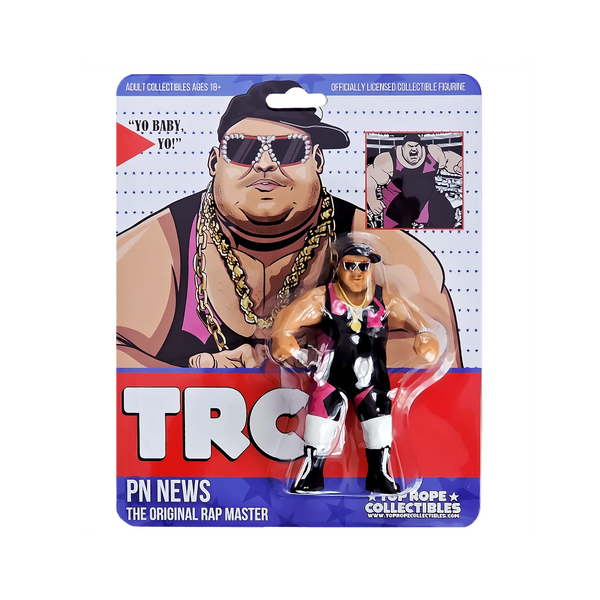 Top Rope Collectibles P.N. News Variant B Galoob style wrestling figure at SlamCollectibles.com