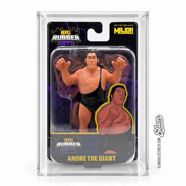 Andre The Giant Big Rubber Guys Wrestling Figure (2026 Edition) with acrylic display case