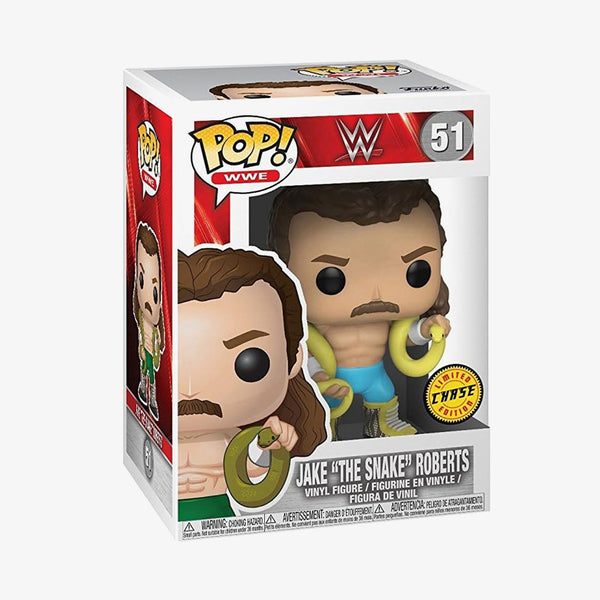 Jake The Snake Roberts Chase WWE Funko Pop! figure at SlamCollectibles.com