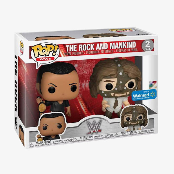 The Rock and Mankind WWE Funko Pop! set at SlamCollectibles.com