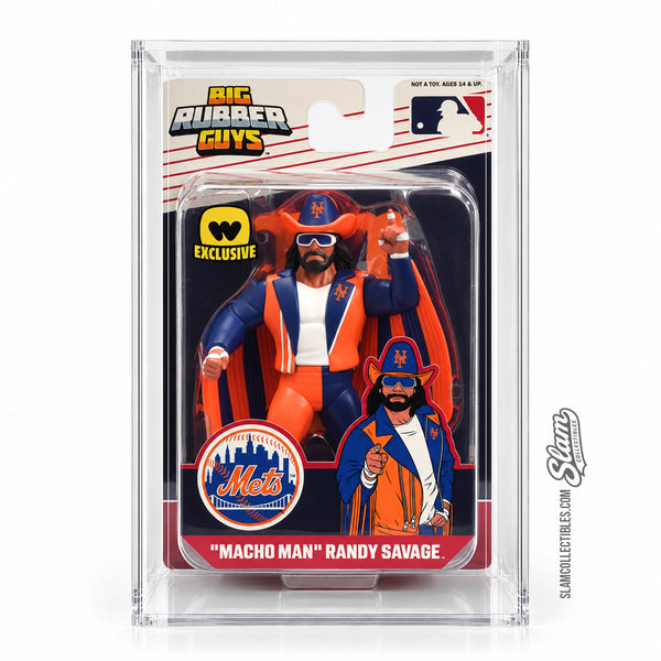 Big Rubber Guys Macho Man Randy Savage NY Mets 1/1500 WhatNot Exclusive Figure + Acrylic Display Case