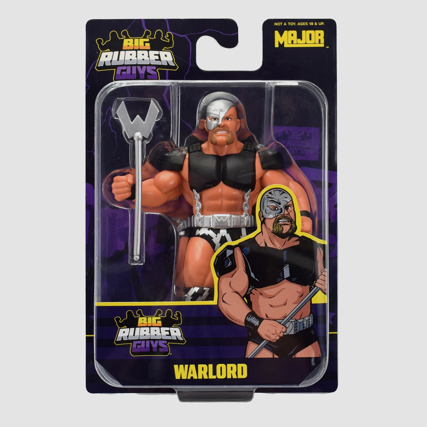 WWE Big Rubber Guys　社 ウオーロード　新品未開封。 絶版。 Big Rubber Guys Warlord LJN-Style Rubber Wrestling Figure