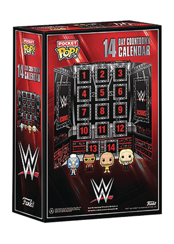 Funko Pocket Pop Countdown Calendar: WWE - 2023 14 Days - Featuring Hulk Hogan, Chyna, Jerry Lawler®, Bret Hart and More