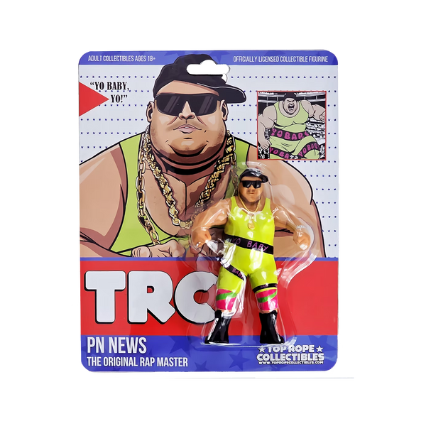 Top Rope Collectibles P.N. News Variant C Galoob style wrestling figure at SlamCollectibles.com