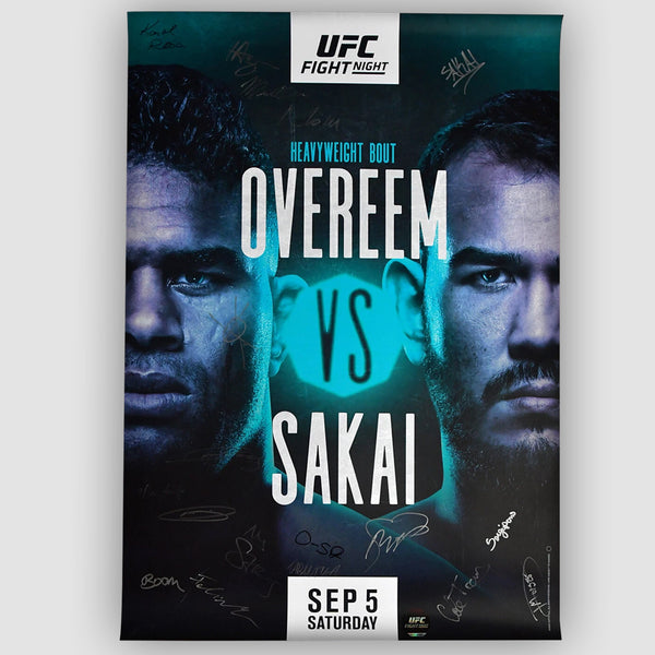 UFC Fight Night Overeem vs Sakai Autographed Event Poster