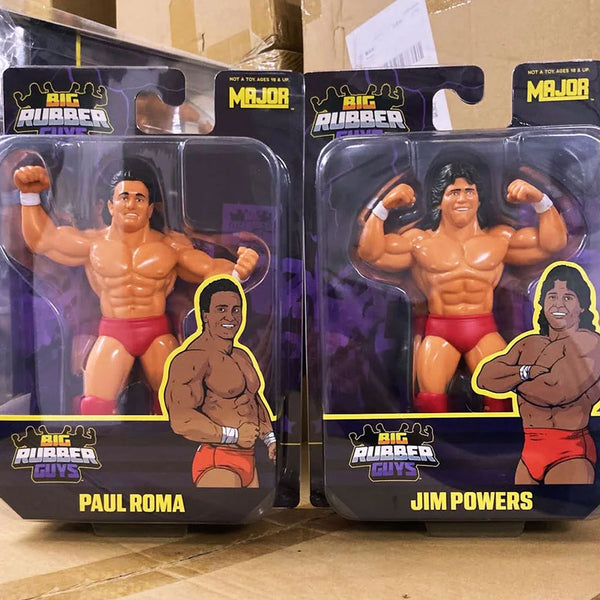 Big Rubber Guys Young Stallions Paul Roma and Jim Powers Wrestling Figures