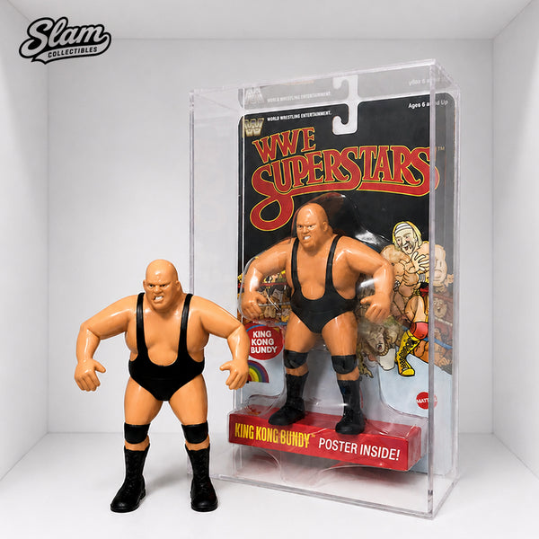 LJN WWE Superstars King Kong Bundy with UV Resistant Acrylic Case