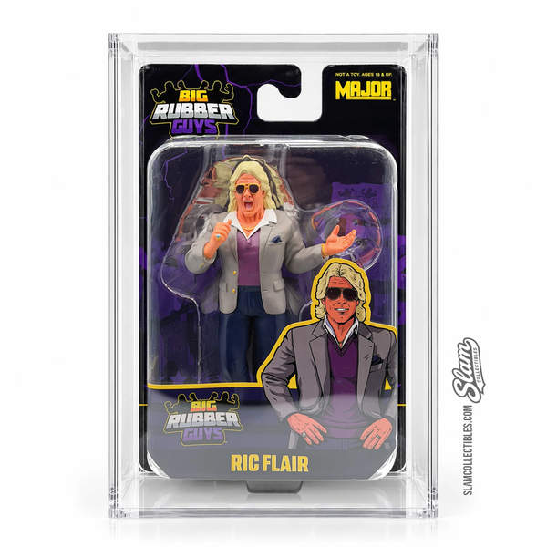 Suited Ric Flair 2026 Big Rubber Guys Wrestling Figure in Acrylic Display Case
