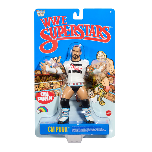 DAMAGED PACKAGING - CM Punk Mattel LJN WWE Superstars Wrestling Figure (Canadian Release)