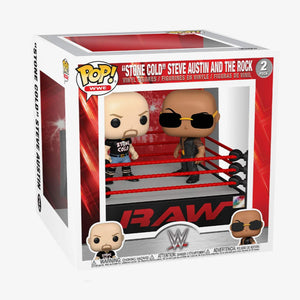 Stone Cold Steve Austin and The Rock WWE Funko Pop! Moments set at SlamCollectibles.com