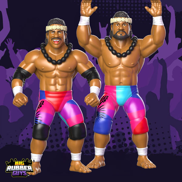 Haku and Tonga Kid Big Rubber Guys Wrestling Figures