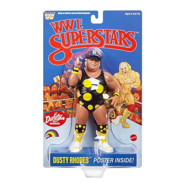 LJN WWE Superstars Dusty Rhodes Rubber Wrestling Figure