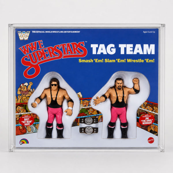 Mattel LJN WWE Superstars Tag Team Acrylic Case
