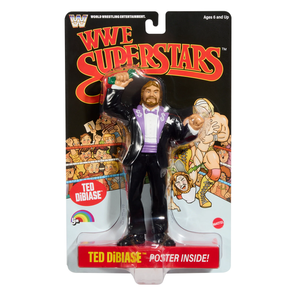 LJN WWE Superstars Million Dollar Man Ted Dibiase Chase Black Card Wrestling Figure