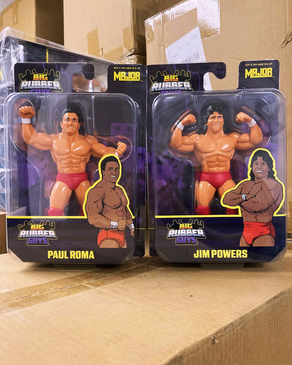 Big Rubber Guys Young Stallions Paul Roma and Jim Powers Wrestling Figures