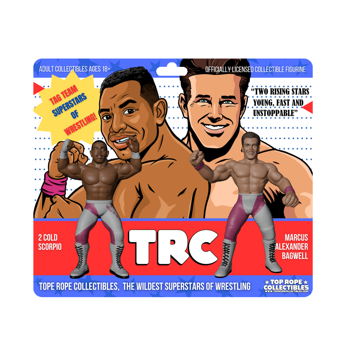 Top Rope Collectibles Marcus Alexander Bagwell and 2 Cold Scorpio 2-Pa ...